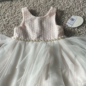 American princess Girl tulle dress blush pink